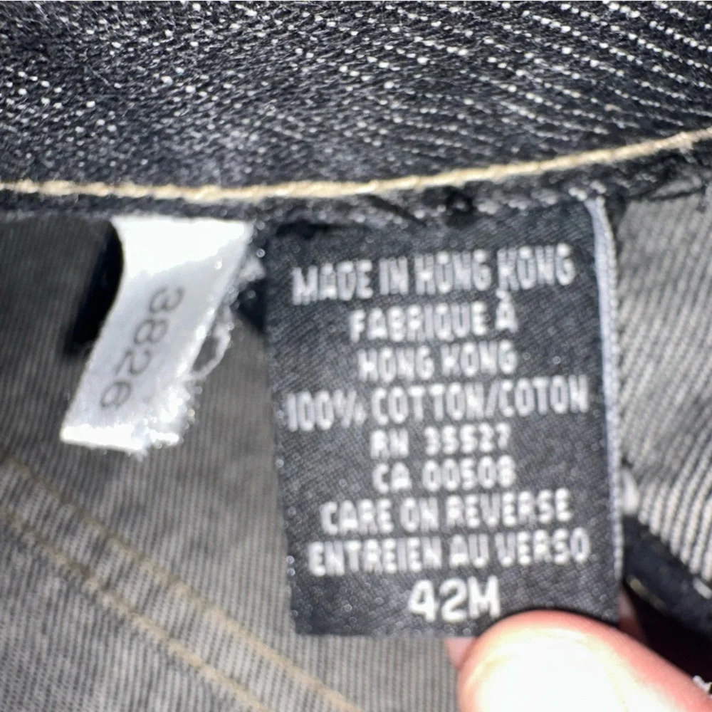 Marithé Francois Girbaud Men’s Black Jeans w/5 Pockets Zip Button Front-42 Waist